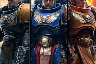 make an awesome warhammer 40k character art