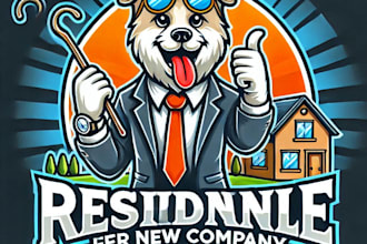 create awesome residential mascot logo for you with company