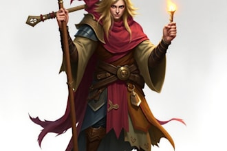 create illustrations of characters from horror or fantasy