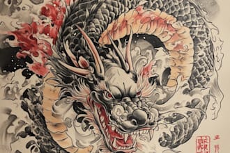 create unique japanese tattoo design