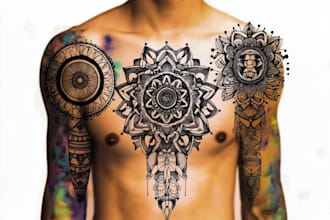 design unique skull art in any style, tattoos, prints