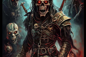 make fantasy horror character and monster art