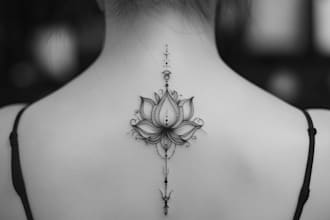 do small, minimalistic, ornamental fine line tattoo design