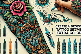 create a tattoo design of tattoo sleeve