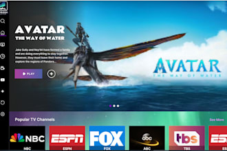 create iptv app, vod app, smart tv app, video streaming app with payment gateway
