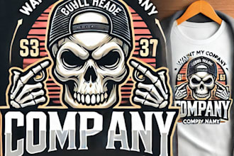 do make skull head mascot logo design with express delivery