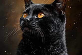 make a cute cartoon portrait of your pet dog