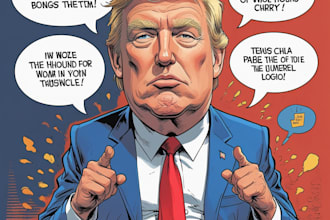 create a political cartoon or illustration