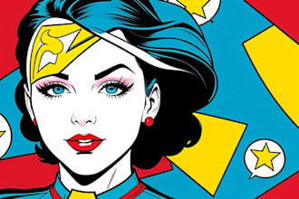 draw comic superhero pop art portrait
