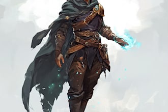 create fantasy dnd character art, illustration, concept art
