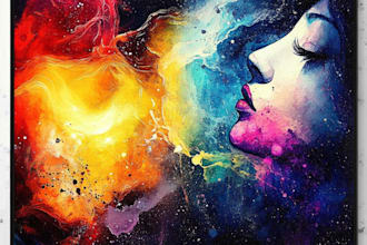 design abstract or watercolor canvas wall art in my style