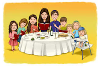 do digital caricature portraits from photos