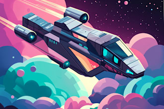 draw you sci fi and spaceship design