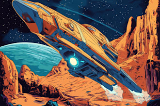 draw you sci fi and spaceship design