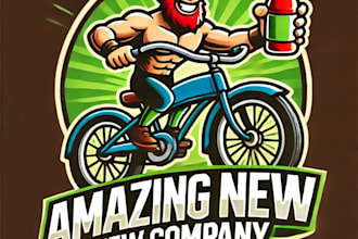 do amazing bike race mascot logo design with express delivery