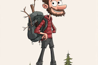 design professional, modern cartoon, mascot business