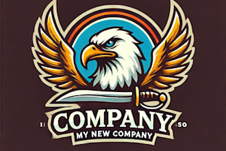 do make eagle mascot logo design with unlimited review