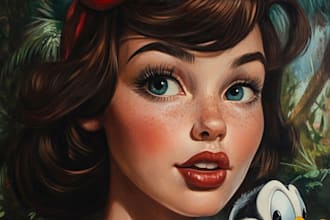 draw you a beautiful harry potter disney portrait