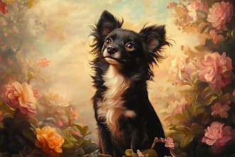 make your pet portrait into cute disney style illustration