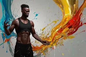 draw a unique abstract art for you