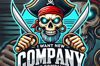 do wonderful pirate skull mascot logo design with express delivery