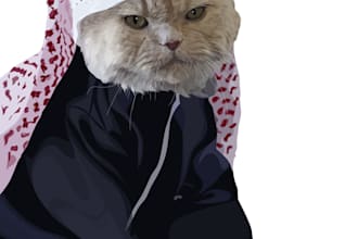 made vector art dogs and cats