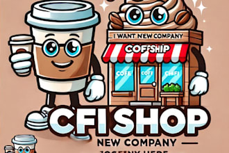 do wonderful cofi shop mascot logo design with 1 day delivery