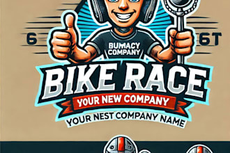 do wonderful bike race mascot logo design with unlimited review