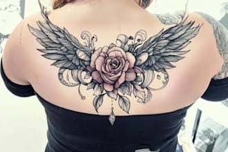 do adorable custom tattoo design in my art style