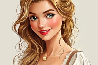 do desing your disney style portrait