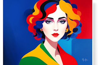 draw illustration expressionism portrait, abstract art