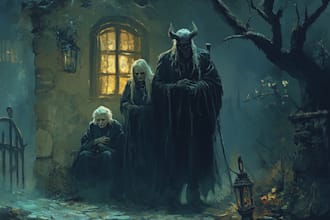 make a fantasy horror character art with amazing quality