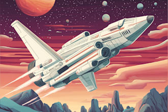 do spaceship, sci fi illustration and sci fi art