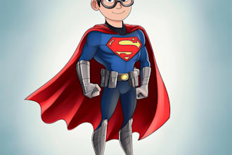 create superhero cartoon character for you