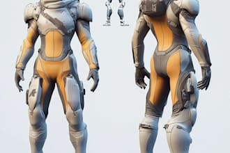 do star wars, game character or sci fi game character art