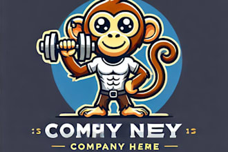 do wonderful monkey mascot logo design with unlimited review