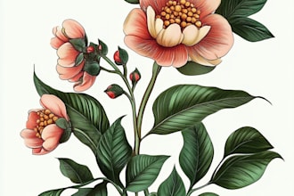 create botanical watercolor illustration for you