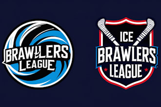do a modern basketball,hockey logo