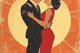 design retro vintage movie poster, film poster, music poster