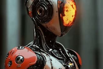 do mocha robot character design