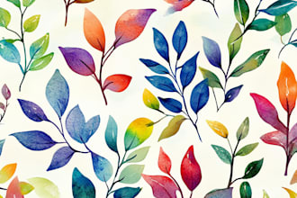 create beautiful seamless pattern in watercolor