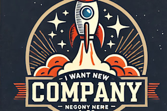 do wonderful rocket launch icon vintage logo design with 1 day delivery