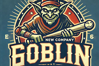 do wonderful goblin e sport vintage logo design with express delivery