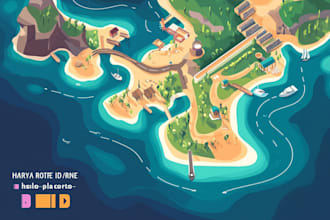 draw a high resolution illustrator vector map illustration