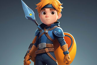 game character art or sci fi character illustration