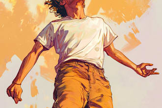 draw a cover art or comic cover art