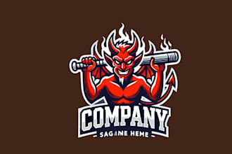 design a fierce devil sports  mascot logo for your team