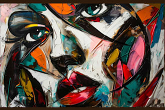 draw abstract painting art for you