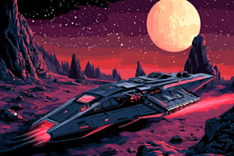 do design a spaceship, sci fi illustration and sci fi art