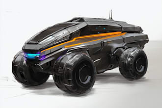 draw high quality spaceship concept